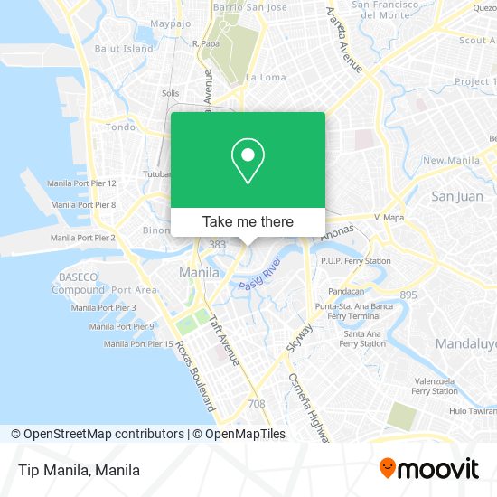 Tip Manila map