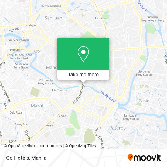 Go Hotels map