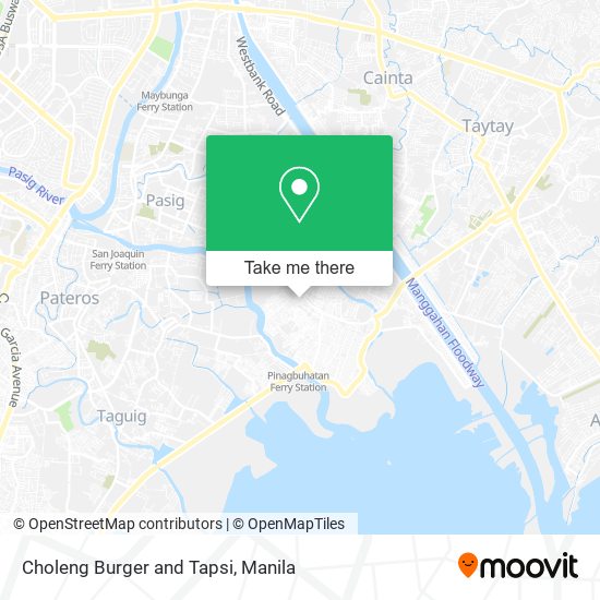 Choleng Burger and Tapsi map