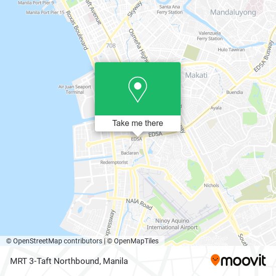 MRT 3-Taft Northbound map