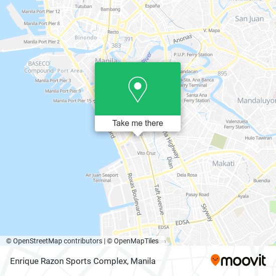 Enrique Razon Sports Complex map