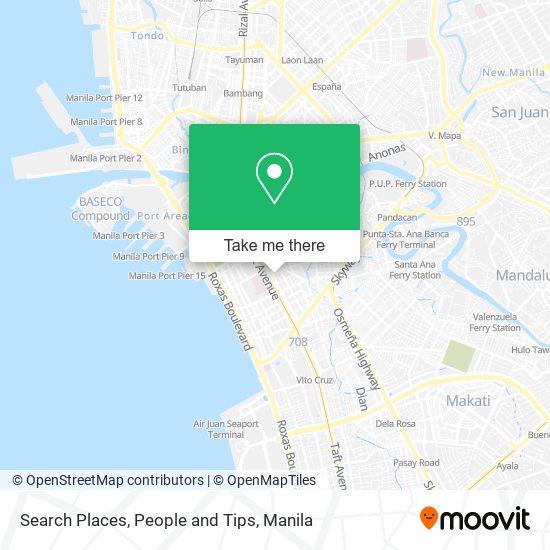 Search Places, People and Tips map