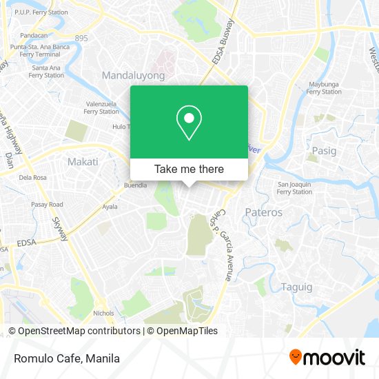 Romulo Cafe map