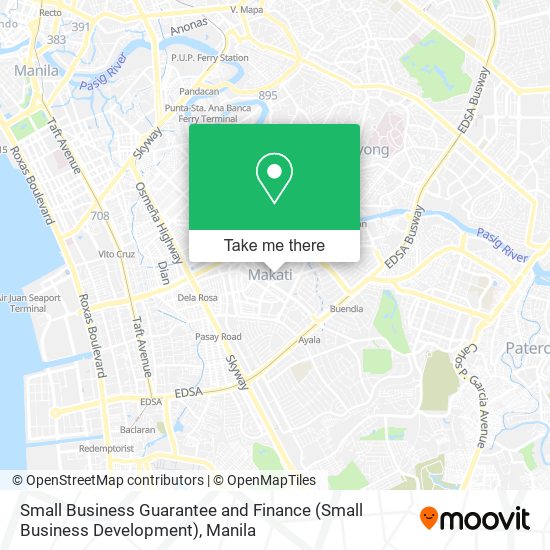 Small Business Guarantee and Finance (Small Business Development) map