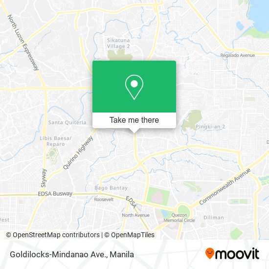 Goldilocks-Mindanao Ave. map