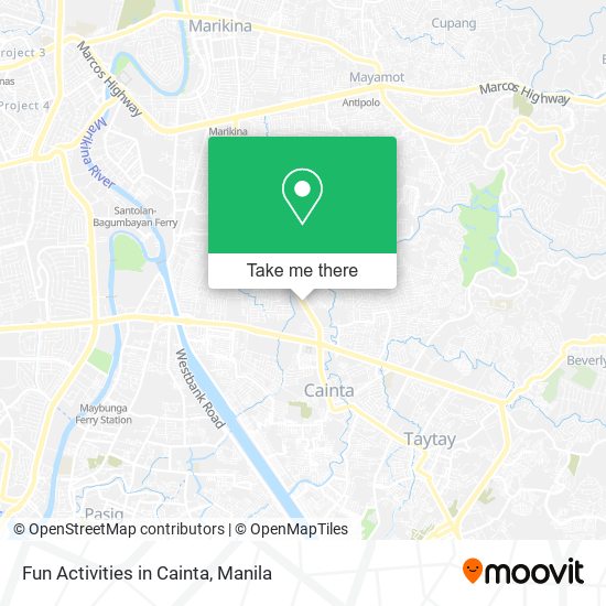 Fun Activities in Cainta map