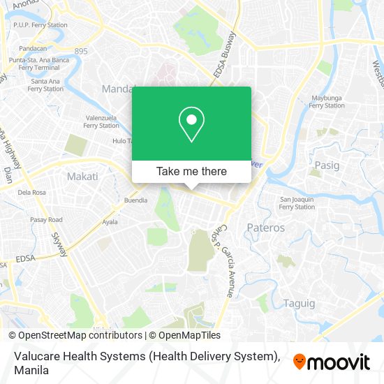 Valucare Health Systems (Health Delivery System) map