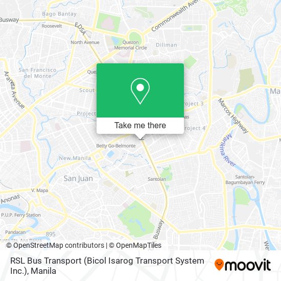 RSL Bus Transport (Bicol Isarog Transport System Inc.) map