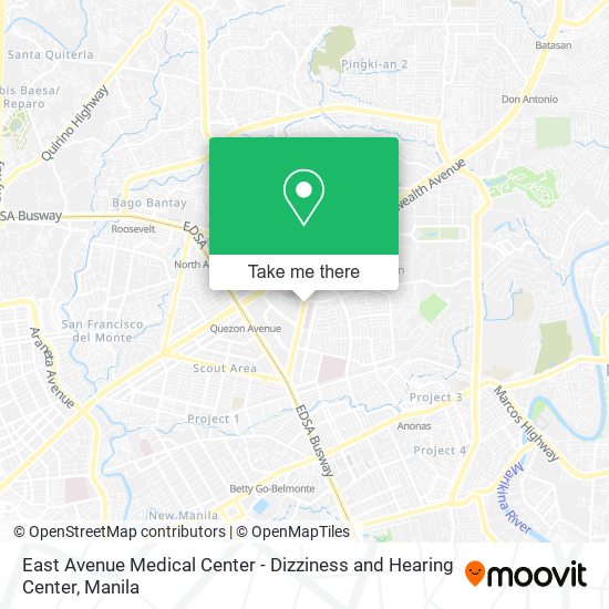 East Avenue Medical Center - Dizziness and Hearing Center map