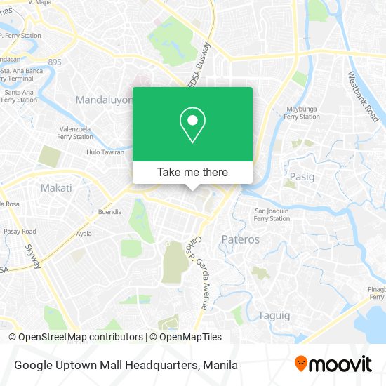 Google Uptown Mall Headquarters map