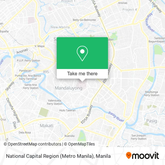 National Capital Region (Metro Manila) map