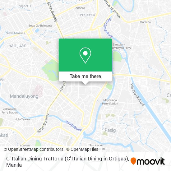 C' Italian Dining Trattoria (C' Italian Dining in Ortigas) map