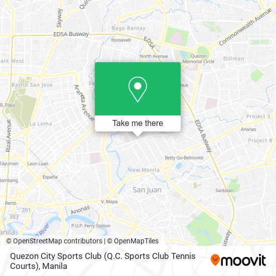 Quezon City Sports Club (Q.C. Sports Club Tennis Courts) map