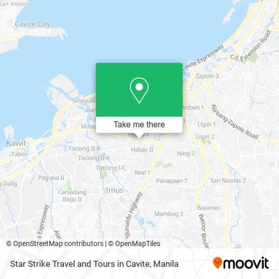 Star Strike Travel and Tours in Cavite map