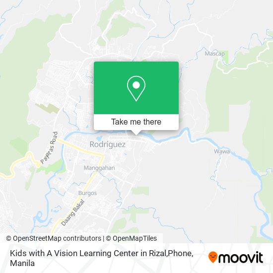 Kids with A Vision Learning Center in Rizal,Phone map