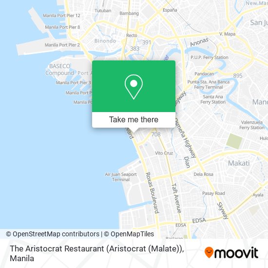 The Aristocrat Restaurant (Aristocrat (Malate)) map