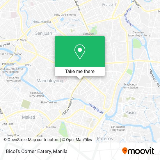 Bicol's Corner Eatery map