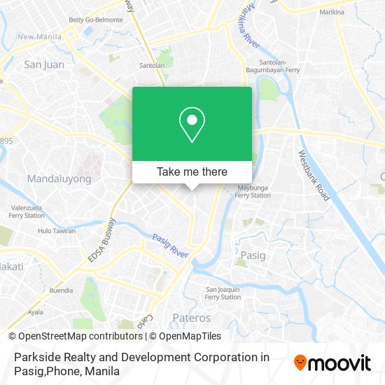 Parkside Realty and Development Corporation in Pasig,Phone map
