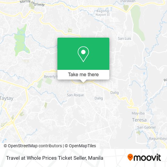 Travel at Whole Prices Ticket Seller map