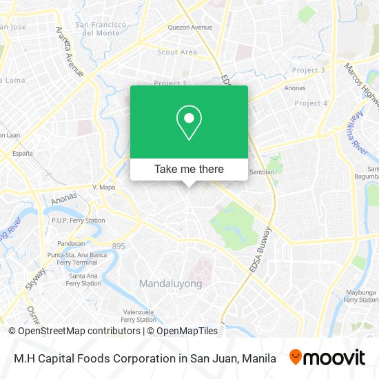 M.H Capital Foods Corporation in San Juan map