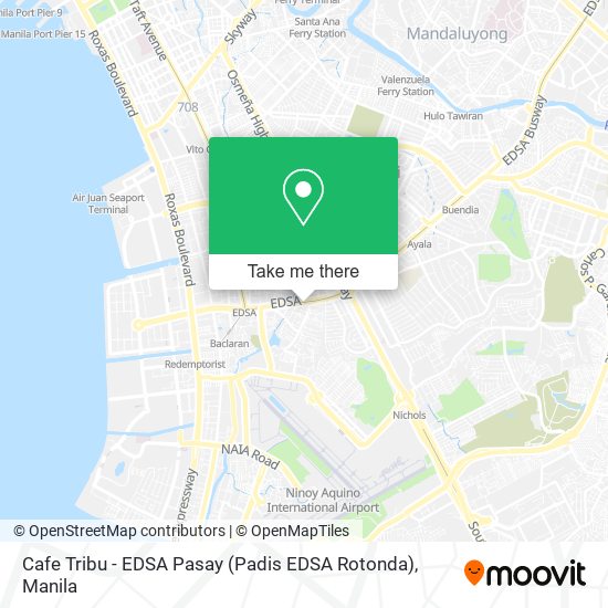 Cafe Tribu - EDSA Pasay (Padis EDSA Rotonda) map