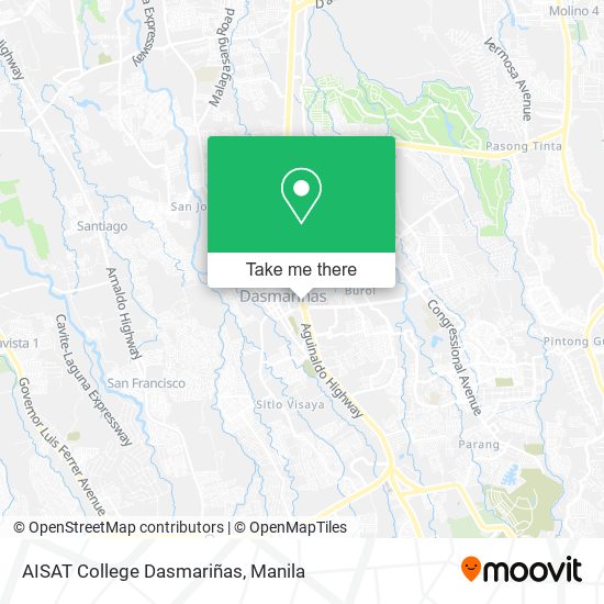 AISAT College Dasmariñas map