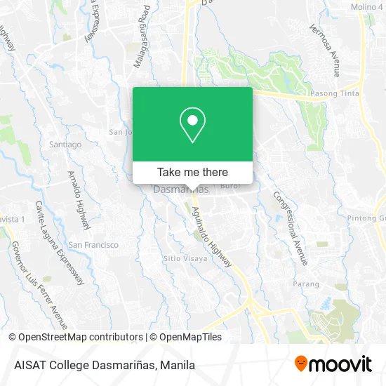 AISAT College Dasmariñas map
