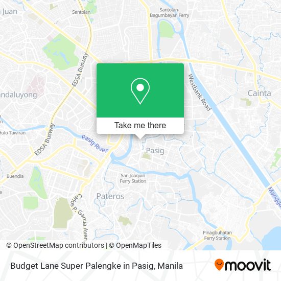 Budget Lane Super Palengke in Pasig map