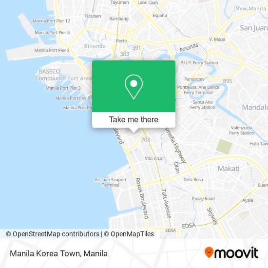 Manila Korea Town map