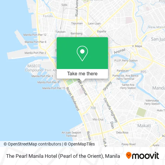 The Pearl Manila Hotel (Pearl of the Orient) map