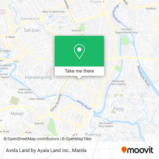 Avida Land by Ayala Land Inc. map