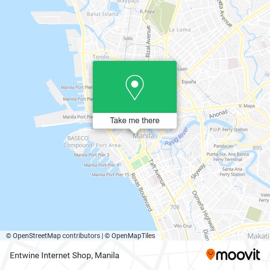 Entwine Internet Shop map
