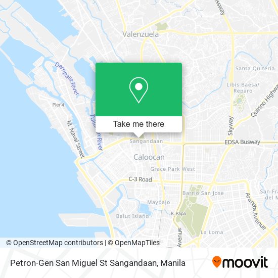 Petron-Gen San Miguel St Sangandaan map