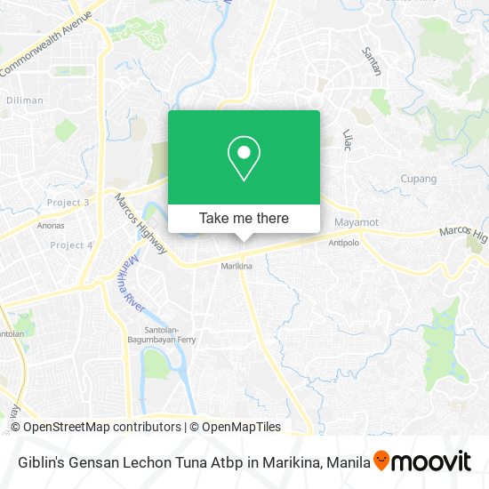 Giblin's Gensan Lechon Tuna Atbp in Marikina map