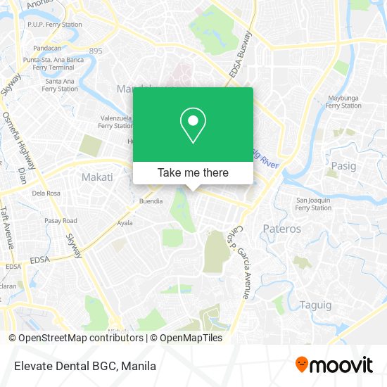 Elevate Dental BGC map