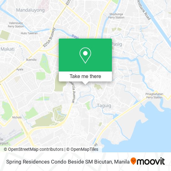Spring Residences Condo Beside SM Bicutan map