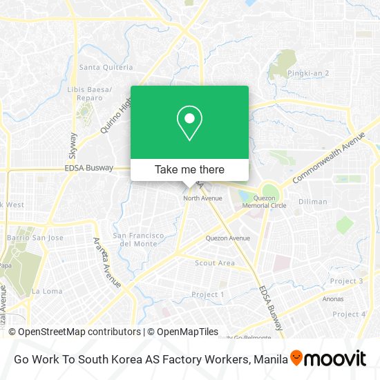 Go Work To South Korea AS Factory Workers map