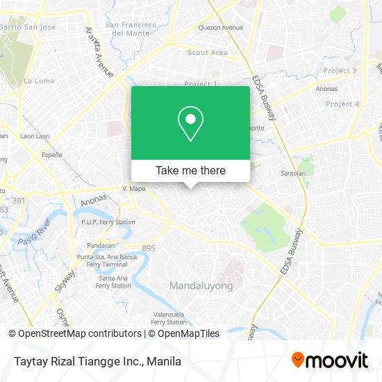 Taytay Rizal Tiangge Inc. map
