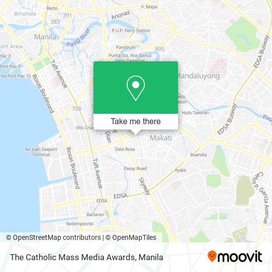 The Catholic Mass Media Awards map