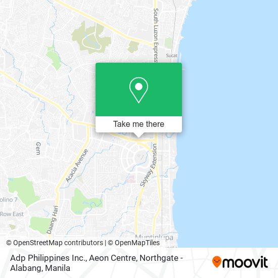 Adp Philippines Inc., Aeon Centre, Northgate - Alabang map