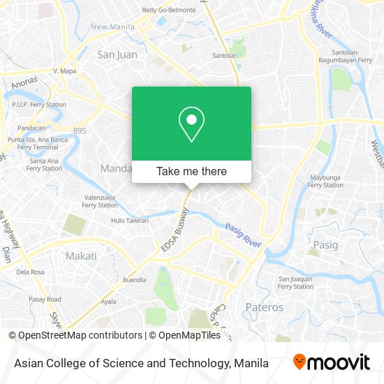 Asian College of Science and Technology map