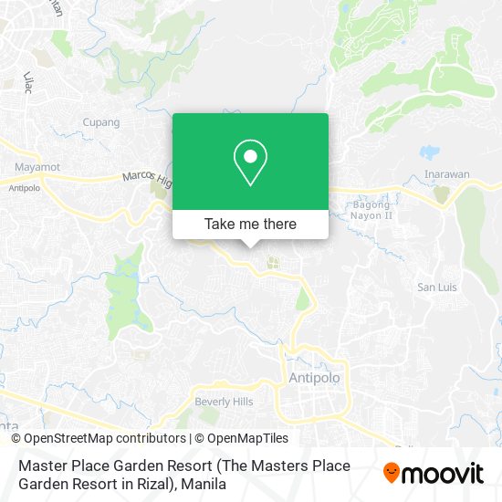 Master Place Garden Resort (The Masters Place Garden Resort in Rizal) map