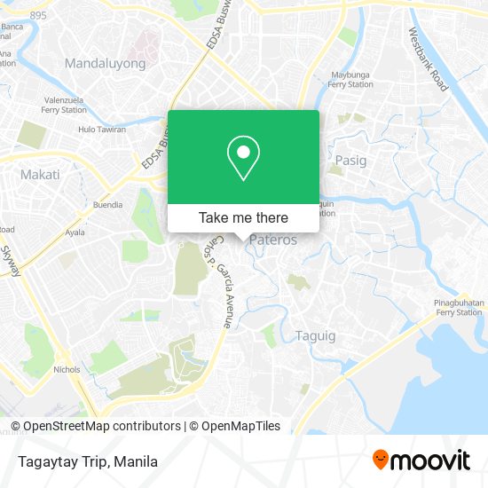 Tagaytay Trip map