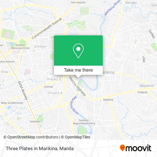 Three Plates in Marikina map