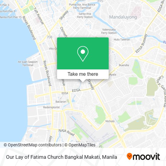 Our Lay of Fatima Church Bangkal Makati map