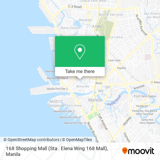 168 Shopping Mall (Sta . Elena Wing 168 Mall) map