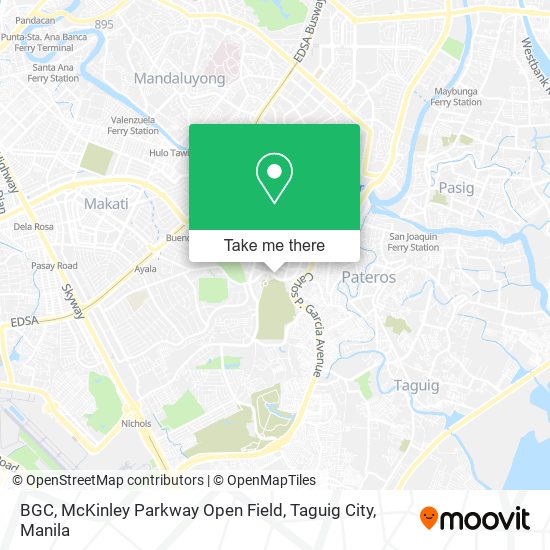 BGC, McKinley Parkway Open Field, Taguig City map