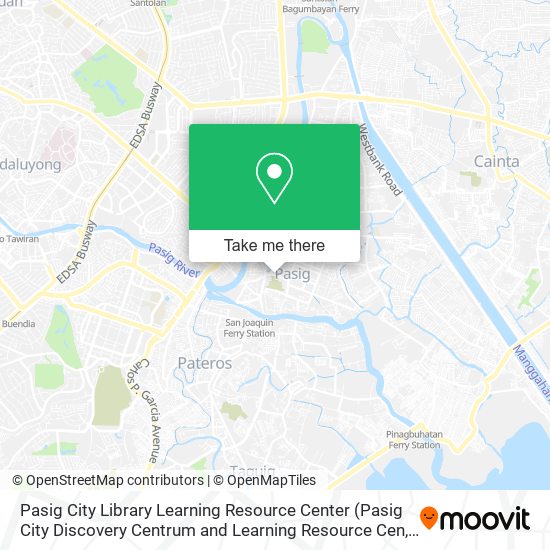 Pasig City Library Learning Resource Center map