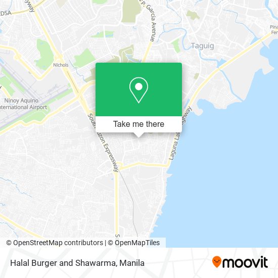 Halal Burger and Shawarma map