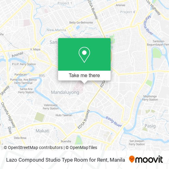 Lazo Compound Studio Type Room for Rent map